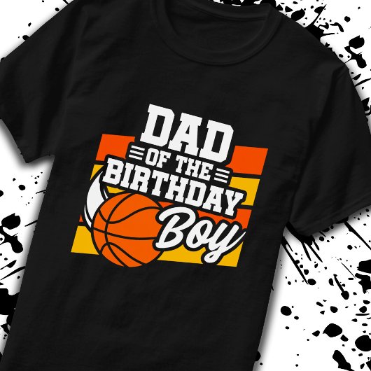 Vader van Birthday Boy Boys Basketball Party vader T-shirt