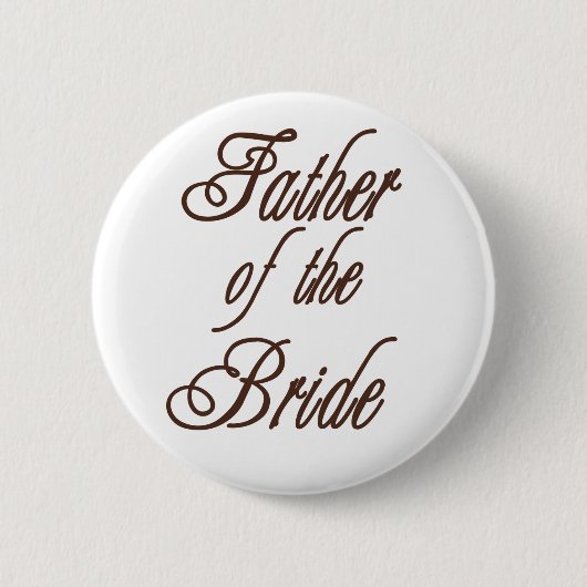 Vader van Bride Classy Browns Ronde Button 5,7 Cm (Voorkant)
