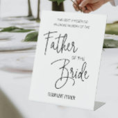 Vader van Bride Memorial Reserved Chairman Wedding Reclamebord Met Voetstuk