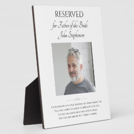 Vader van Bride Save A Seat Photo Wedding Memorial Fotoplaat