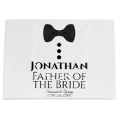 Vader van Bride Wedding Gift Bag Black Stropdas Gr Groot Cadeauzakje (Voorkant)