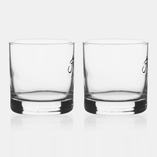 Vader van bruid & bruidegom Gifts Naam Datum Bruil Whisky Glas (Rechts)
