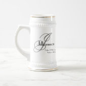 Vader van bruidegom geschenk script monogram rusti bierpul (Links)