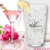 Vader van bruidegom Gift Modern Monogram Naam Bier Glas