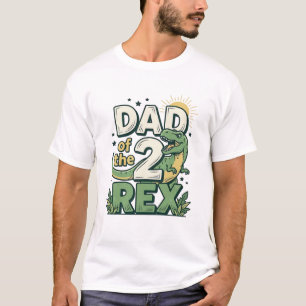 Vader van de 2 Rex Dinosaur Vader Shirt Ontwerp_1