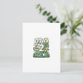Vader van de 2 Rex Dinosaur Vader Shirt Ontwerp_1 Briefkaart (Staand voorkant)