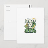 Vader van de 2 Rex Dinosaur Vader Shirt Ontwerp_1 Briefkaart (Voorkant / Achterkant)