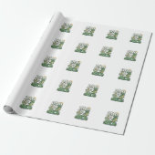 Vader van de 2 Rex Dinosaur Vader Shirt Ontwerp_1 Cadeaupapier (Uitgerold)