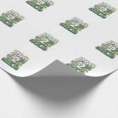 Vader van de 2 Rex Dinosaur Vader Shirt Ontwerp_1 Cadeaupapier (Hoek)