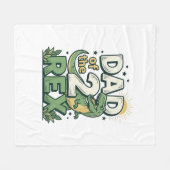 Vader van de 2 Rex Dinosaur Vader Shirt Ontwerp_1 Fleece Deken (Voorkant (Horizontaal))