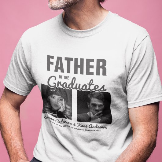 Vader van de afgestudeerden | Dubbele afstuderen T-shirt