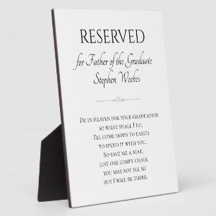 Vader van de Afstuderen Red me een zitplaats Fotoplaat