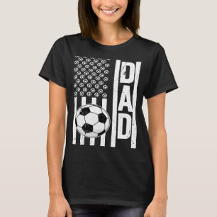 Vader van de Amerikaanse vlag Vader van een voetba T-shirt