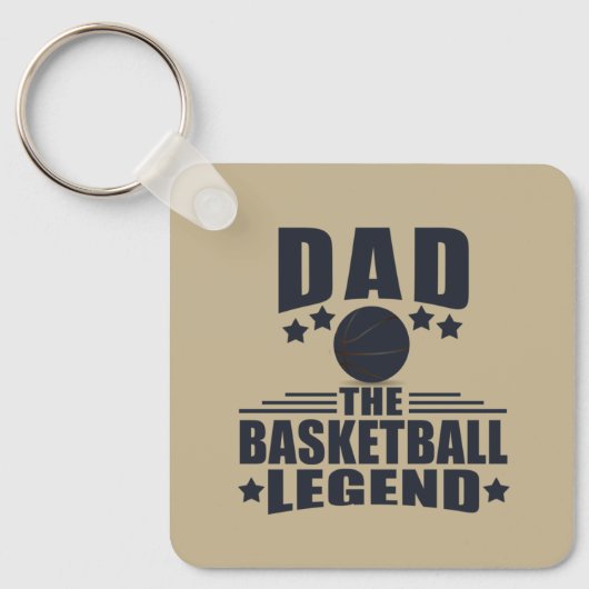 vader van de basketballegende sleutelhanger (Voorkant)