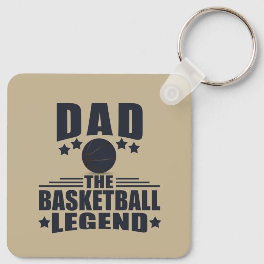 vader van de basketballegende sleutelhanger (Achterkant)