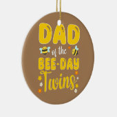 Vader van de bijendag tweelingen-geboorte keramisch ornament (Rechts)