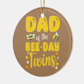 Vader van de bijendag tweelingen-geboorte keramisch ornament (Links)