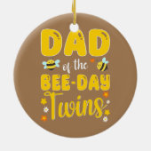 Vader van de bijendag tweelingen-geboorte keramisch ornament (Achterkant)