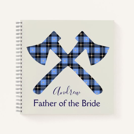 Vader van de blauwe en grijze bijl notitieboek (Voorkant)