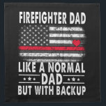 Vader van de brandweerman als een normale vader, m katoenen servet<br><div class="desc">Papa Gift | Vader van de brandweerman als een normale vader,  maar steun! Geef je vader een cadeau! Geweldige vader!</div>