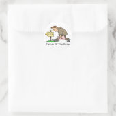 Vader van de Bride (arm huis) Ronde Sticker (Tas)