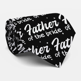 Vader van de Bride Black and White Stropdas