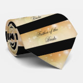 Vader van de Bride Black Gold Stropdas (Opgerold)