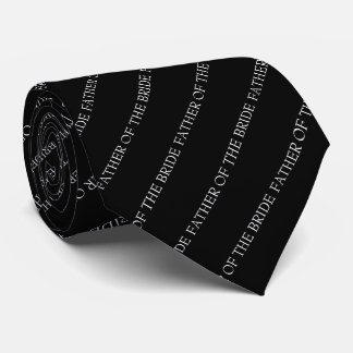 Vader van de Bride Black Wedding Stropdas