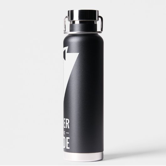 Vader van de Bride Black Wedding Waterfles (Achterkant)