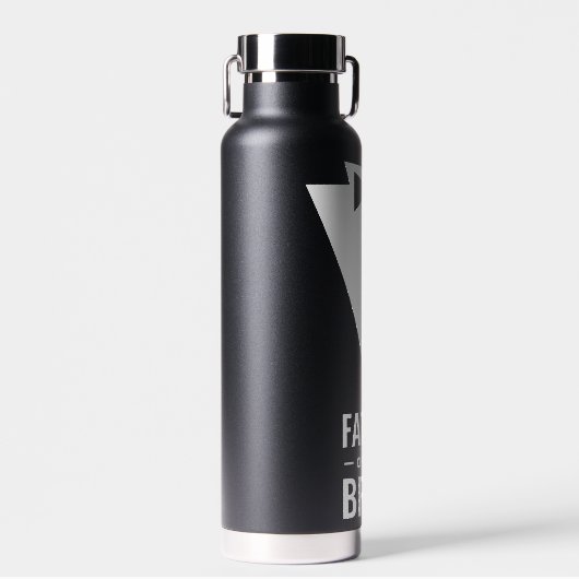 Vader van de Bride Black Wedding Waterfles (Voorkant)