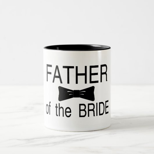 Vader van de bride Bowtie Tweekleurige Koffiemok (Center)