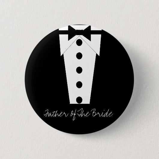 Vader van de Bride-Button Ronde Button 5,7 Cm (Voorkant)