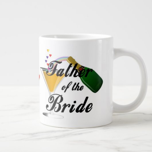 Vader van de Bride Champagne Toast Grote Koffiekop (Rechts)