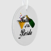 Vader van de Bride Champagne Toast Ornament (voorkant)
