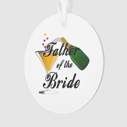 Vader van de Bride Champagne Toast Ornament (voorkant)