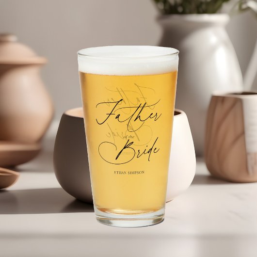 Vader van de Bride Chic Glas