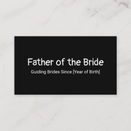 Vader van de Bride Contactkaartje
