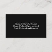 Vader van de Bride Contactkaartje (Achterkant)