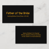 Vader van de Bride Contactkaartje (Voorkant / Achterkant)