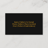 Vader van de Bride Contactkaartje (Achterkant)