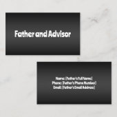 Vader van de Bride Contactkaartje (Voorkant / Achterkant)