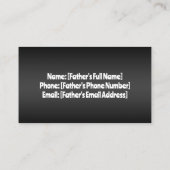 Vader van de Bride Contactkaartje (Achterkant)