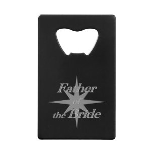 Vader van de Bride Creditkaart Flessenopener