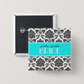 Vader van de Bride Damask Button in Blue (Voorkant /achterkant)