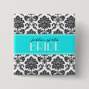 Vader van de Bride Damask Button in Blue