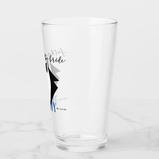 Vader van de Bride Dank u Gift Tuxedo Pint Glas (Links)