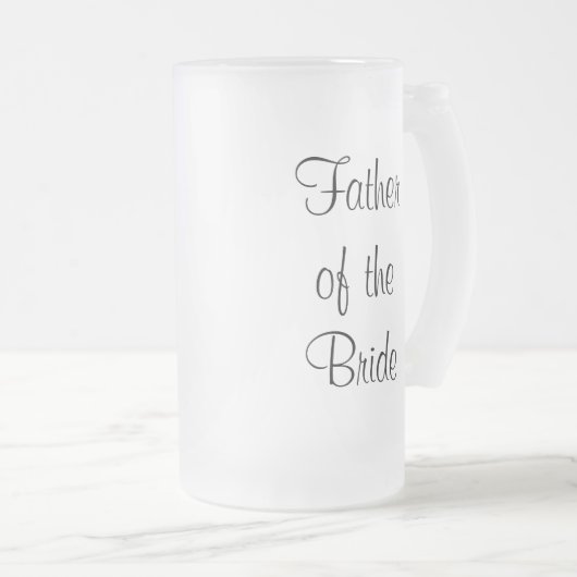 Vader van de Bride Dank u Tankard Matglas Bierpul (Voorkant rechts)