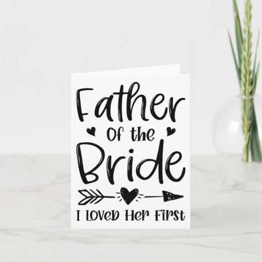 Vader van de Bride die ik hield van haar eerste hu Kaart (Voorkant)