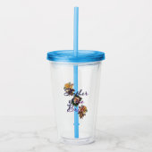 Vader van de bride Floral Acryl Drinkbeker (Voorkant)