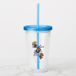 Vader van de bride Floral Acryl Drinkbeker